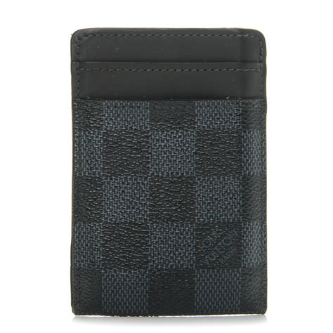 louis vuitton damier graphite money clip card holder